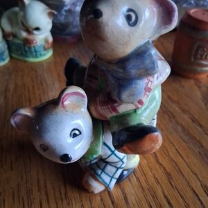 Ceramic Bear Stack Salt&pepper Shakers - Multicolor